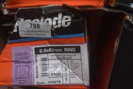 *1x Box of 1100x Paslode 63mm Ring Round Drive Nails