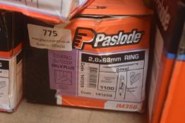 *1x Box of 1100x Paslode 63mm Ring D-Head Nails