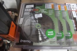 *3x Craft Pro 165mm Tungsten Carbide Tipped Saw Blades