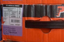 *1x Box of 2200x Paslode 63mm Ring Nails