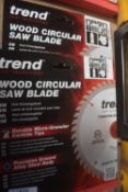 *2x Trend 165mm Wood Circular Saw Blades: 1x Medium, and 1x Fine Finish
