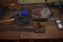 *Mixed Lot Including Saws, Drill Bit Sharpener, Hydraulic Jack, etc.