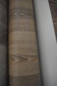 *200cm Wide Roll of Light Brown Wood Effect Lino