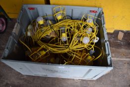 *Plastic Tub Containing 3x 110v Splitters, 110v Site Lighting, and 110v cables