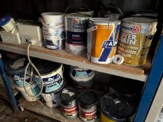 *Contents of Two Shelves to Include Assorted Paints and Finishes