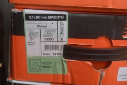 *1x Box of 2200x Paslode 90mm Smooth D-Head Nails