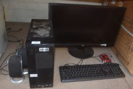 Computer, Monitor, Keyboard, and Mouse