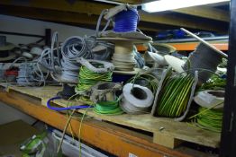 *Contents of Shelf to Include Earth, Twin & Earth, Black, Grey, and White Cabling