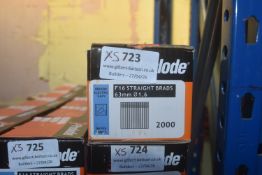 *5x Boxes of 2000x Paslode F16 Straight Brads 63mm