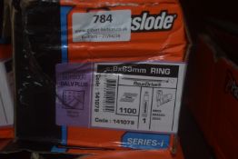 *1x Box of 1100x Paslode 63mm Ring Round Drive Nails