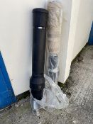 *x2 Glasdon bollards 91cm above ground, cast iron style durable material