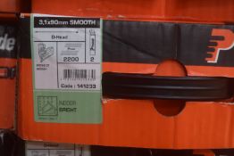 *1x Box of 2200x Paslode 90mm Smooth D-Head Nails