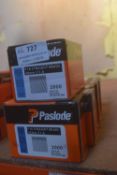 *5x Boxes of 2000x Paslode F16 Straight Brads 32mm and 1x Box of 38mm