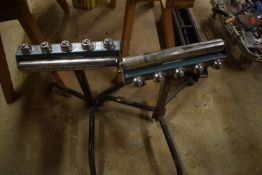 *Pair of Clarke Feed Roller with Adjustable Heads from Roller to Ball Feed