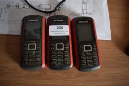 *3x Assorted Samsung Mobile Phones