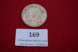 Victoria silver half crown, 1899, old head type with crowned shield reverse. Circulated.