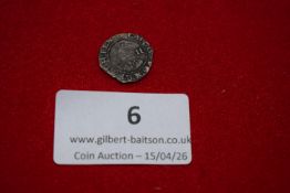 Charles I silver threepence, hammered issue. Crowned bust left; rev. oval garnished shield with