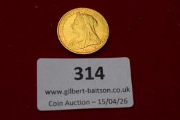 United Kingdom Sovereign, 1898, Victoria Old Head.