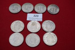 Collection of Elizabeth II halfcrowns dated 1962–1967 (various). Mixed condition. (10)