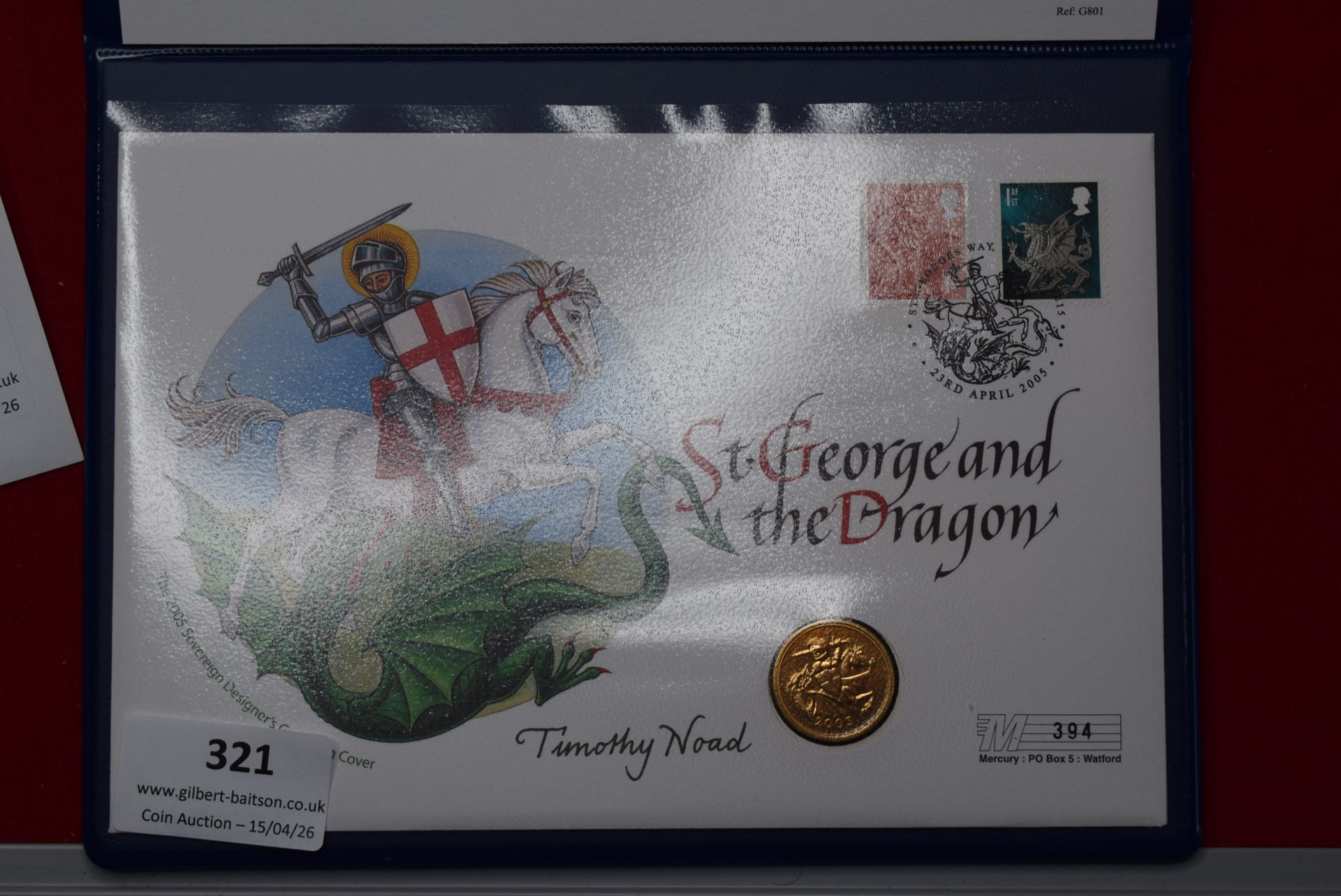 Royal Mail / Royal Mint 2005 Sovereign Designer’s Gold Coin Cover, featuring 2005 gold sovereign - Image 3 of 3