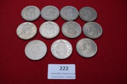 Collection of Elizabeth II halfcrowns dated 1953–1967 (various, including duplicates). Mixed