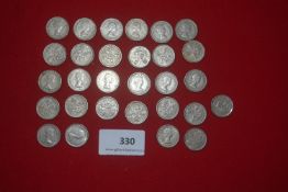 Collection of Elizabeth II pre-decimal silver sixpences, various dates, arranged in groups. Mixed