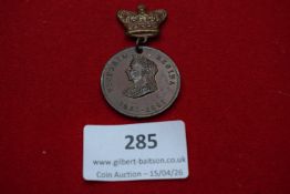 Queen Victoria Diamond Jubilee commemorative medal, 1837–1897, with crown suspension. Bronze. Very