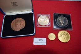 Mixed group of commemorative medals and medallions, including BP Silver Jubilee 1977, Dow Chemical