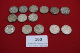 Collection of British sixpences comprising George V issues dated 1928–1936 and later George VI and