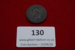 George III copper penny dated 1806. Worn.