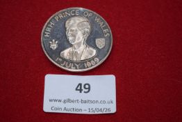 Investiture of the Prince of Wales commemorative medal, Caernarfon Castle, 1969. Bust of H.R.H.