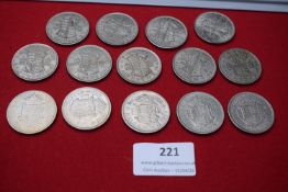 Collection of British half crowns comprising George VI and Elizabeth II issues, including dates