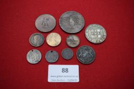 Mixed world and British coins (11). Including George V issues, a 1929 ‘1 Double’, a 1919 India coin,