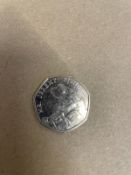 Peter Rabbit Mr Jeremey Fisher 50p Coin