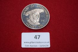 Investiture of the Prince of Wales commemorative medal, Caernarfon Castle, 1969. Welsh dragon over