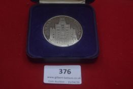 Modern commemorative medal, “Durham Cathedral Bells Appeal”, struck in nickel silver, in fitted case