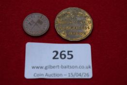 Group of two European pieces: France Vernon choral societies medal, 1861; and Edward VII small medal