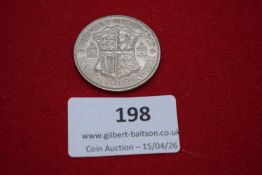 George V silver half crown, 1931. Circulated.
