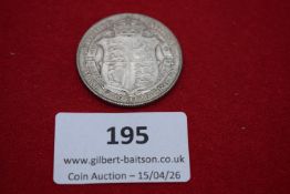 George V silver half crown, 1926. Circulated.