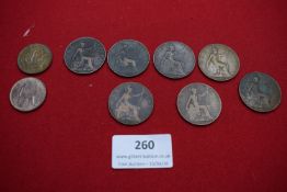 Great Britain group of pennies and halfpennies, mainly Edward VII and George V types including