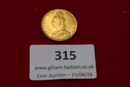 United Kingdom Sovereign, 1889, Victoria Jubilee Head.