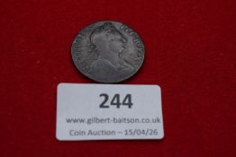 Great Britain halfpenny, 1806. George III laureate bust right; Britannia seated reverse. Worn.