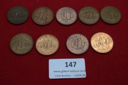 Collection of Elizabeth II halfpennies dated 1958–1967 (various). Mixed condition.