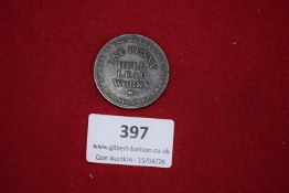 Hull Lead Works penny token, 1812.