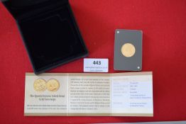Queen Victoria “Veiled Head” gold sovereign (1893–1901 type), mounted in display card with