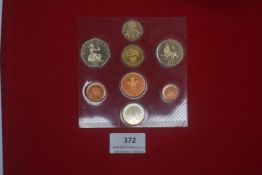 Elizabeth II 1989 United Kingdom proof coin set, comprising decimal issues from 1p to £1, in