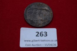 Advertising medal for the Remington Typewriter, with crowned heads of Queen Victoria and family,