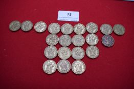 Great Britain brass threepences (approx. 20). George VI issues, mainly 1940s with thrift plant