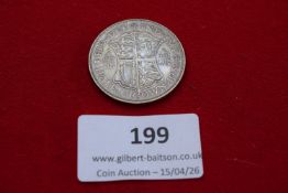 George V silver half crown, 1932. Circulated.