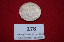 Austria silver 25 Schilling, 1948, Dr. Karl Renner commemorative. Good very fine.